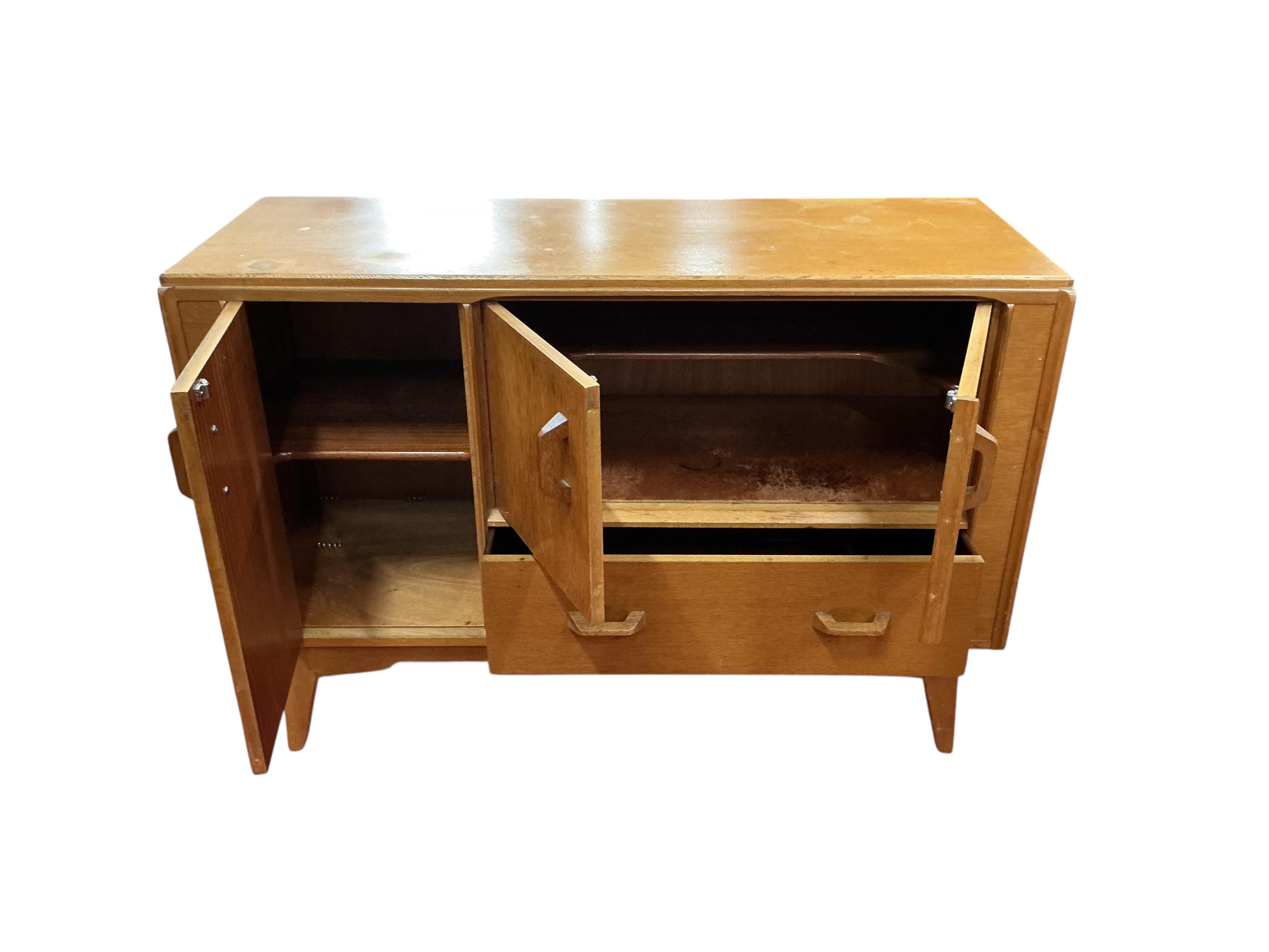 A mid century G plan teak sideboard, width 122cm, depth 45cm, height 84cm
